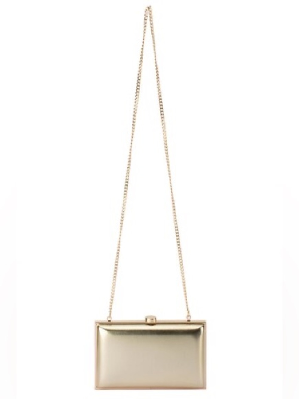 Olga Berg Lucy Metallic Clutch in Gold